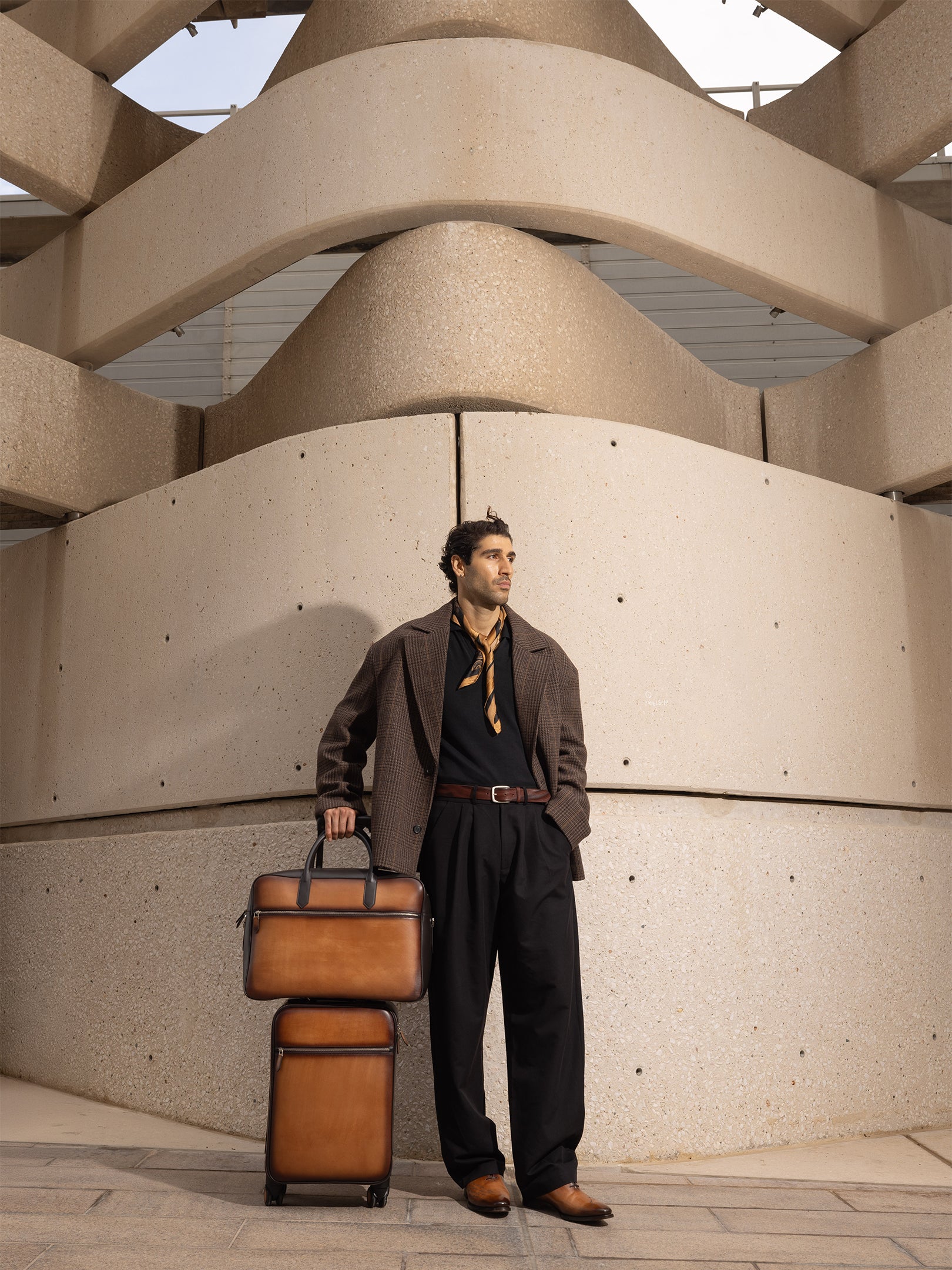 Society Man Patina Trolley Bag Set